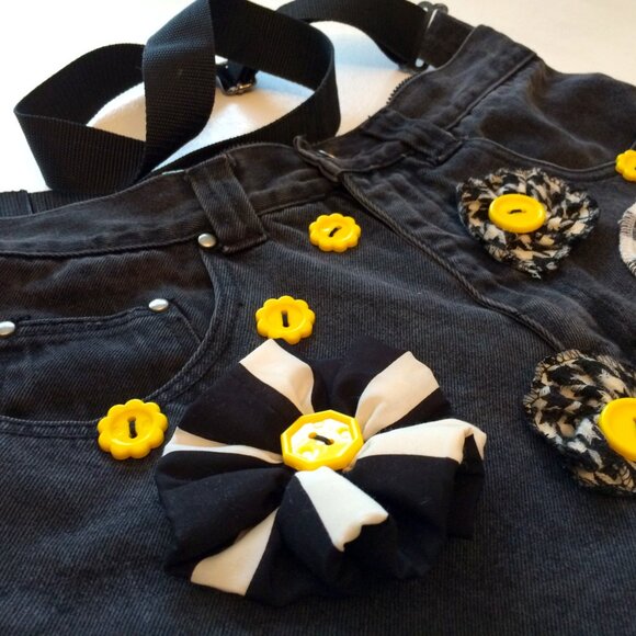 Upcycled jeans bag, oversized bag - Picture 3 of 4